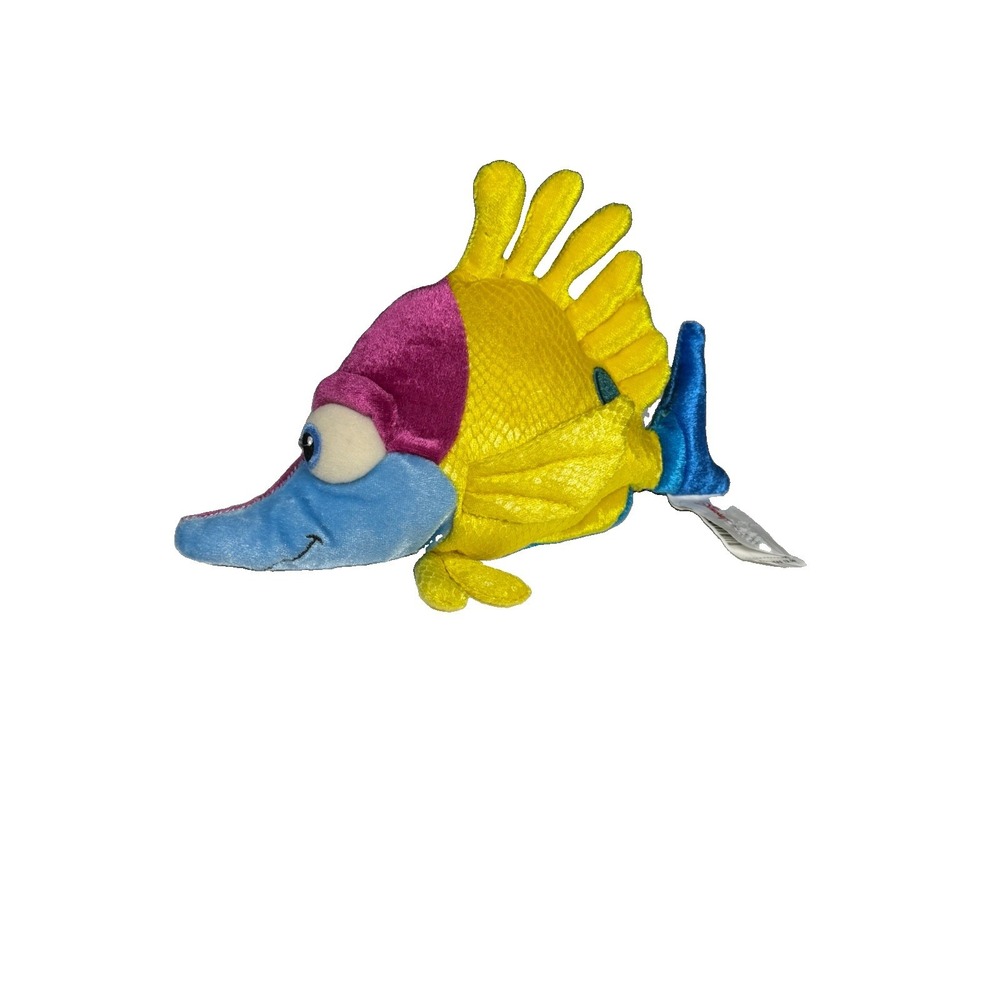 Disney Store Finding Nemo Fish Friend TAD 8" Mini Bean Bag Plush Yellow Purple